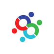© Dipak - 4 People togetherness and community concept logo abstract vector illustration eps