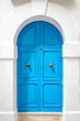 Typical blue doorway of a mediterranean house