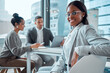© Micah C/peopleimages.com - Portrait, smile and black woman, lawyer and meeting in office workplace. Face, intern and business entrepreneur or African female law professional with confidence, career pride or mindset at work