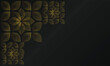 © sekitarief - Abstract black background with golden elements.