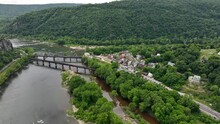 Potomac And Shenandoah Rivers Meet In Harpers Ferry West Virginia.