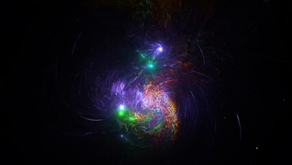 Wall Mural - galaxy space scene with planets, stars and galaxies. banner galaxies template. many nebulae and gala