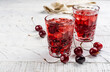 © happy_lark - Trendy sleepy girl mocktail. Popular cherry drink for deep sleeping