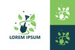 Gardening logo template design vector