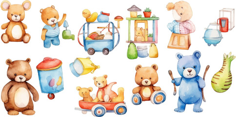 set toys watercolor for kids easy drawing kids style cute