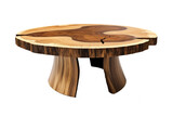 Fototapeta Lawenda - wooden table, dinner table isolated, png element, transparent background. Generative AI.