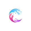 Wave or water splash logo design