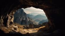  Mountain View From Inside The Cave