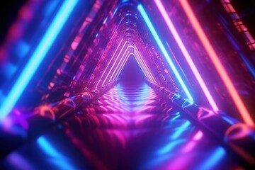 Wall Mural - abstract background with lights. futuristic background with colorful glowing abstract neon lights. g