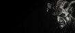 © JoelMasson - Black and white photorealistic studio portrait of the demonic being lucifer the devil on black background. Generative AI illustration