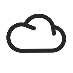 Wall Mural - Simple cloud icon. Cloudy. Vector.