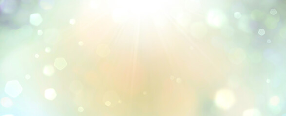 Wall Mural - abstract blue green bokeh background - christmas, summer or spring concept - blurred bokeh lights wi