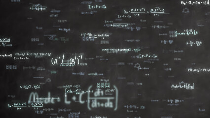 abstract physics equation concept, mathematics calculation, sciences formula, arithmetic and handwri