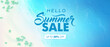 © AM_art - Hello summer sale horizontal banner. Vector beautiful realistic top view illustration of sandy summer beach