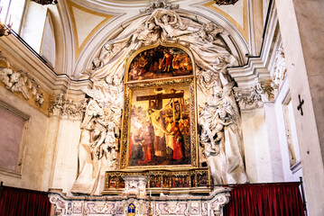 Wall Mural - Church of Disciplina della Santa Croce in Forcella district in Naples .