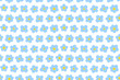 Blue flowers seamless pattern, forget me nots.