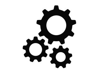 gear, cog, settings icon vector illustration,settings icon with additional gear icon