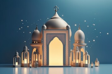 Wall Mural - Eid Mubarak , eid ul adha and eid ul fitr greetings and Ramadan Kareem greetings poster and background vector illustration design
