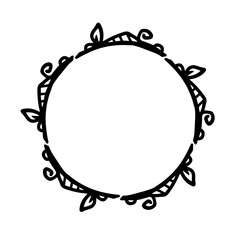 Wall Mural - plant circle frame