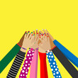 © Pahua - Ethnic diversity hand join together