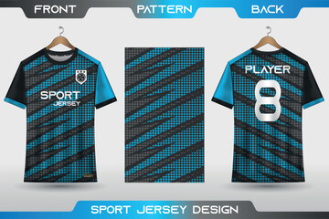 Wall Mural - Sports jersey and t-shirt template sports jersey design. Sports design for football, racing, gaming jersey. with front, back view and pattern.