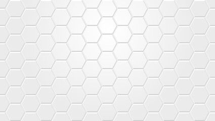 White hexagon tile pattern background - seamless wallpaper for your design and presentation