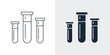 Laboratory test tube icon set. chemistry, and medical design element vector
