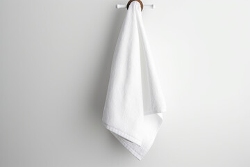 Wall Mural - Hanging towel. White cotton Towel Mockup. Generated Ai