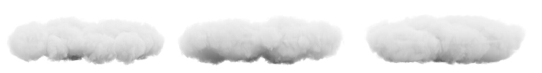 Wall Mural - Cumulus and fluffy cloud shape with isolated on transparent background - PNG file, 3D rendering illustration, Clip art, cut out and sky elements