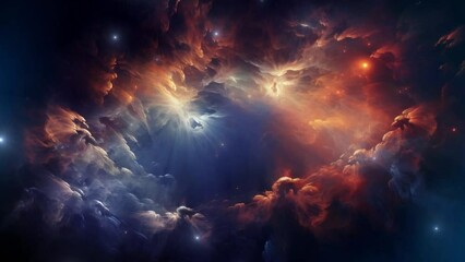 Wall Mural - Beautiful nebula in space - stars - galaxy - cosmos - Concept Art
