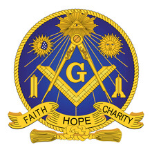Masonic Mason Freemason Symbol Emblem Faith Hope Charity