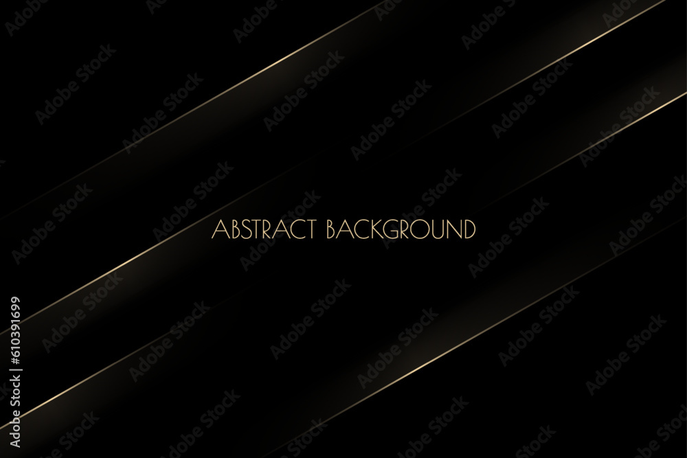 Vector abstract black premium background with golden diagonal stripes ...