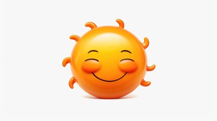 Sticker - funny orange cartoon