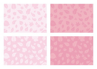 Poster - floral leaves wallpaper - pink