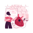 Hypertension abstract concept vector illustration. Cardiological problem, high blood pressure, measuring device, cholesterol level diagnostic, hypertension cause, ambulance abstract metaphor.