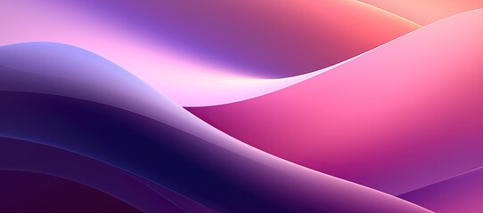 Wall Mural - Beautiful abstract colorful minimalistic geometric background for design with smooth waves and color transitions from purple to pink