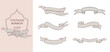 © Mimi Art Smile - Vintage ribbon banner vector set. Hand drawn line art.