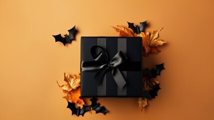 Poster - Autumn gift box. Illustration AI Generative.