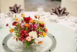 Fototapeta  - wedding table setting with flowers