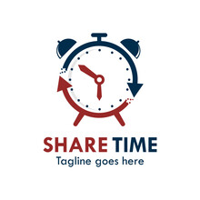 share time design logo template illustration