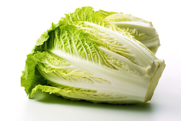 Napa cabbage isolated on white background generative ai