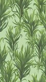Fototapeta Dziecięca - Aromatic Tarragon Herbs Cartoon Vertical Background Illustration. Healthy Vegetarian Diet. Ai Generated Drawning Background Illustration with Delicious Aromatic Tarragon Herbs. Generative AI