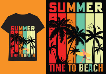 summer t-shirt design vector art