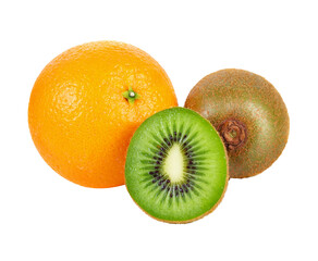 Sticker - Kiwi and orange fruit transparent png