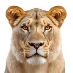 Wall Mural - Portrait of a lion wildlife animal isolated on transparent background 