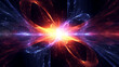 Explosion of light and cosmic energy abstract background - Generative AI
