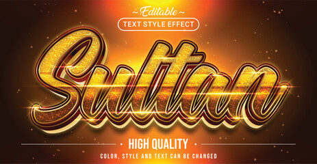 Editable text style effect - Sultan text style theme.