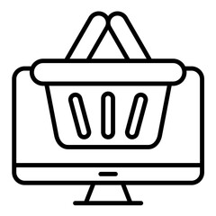 Poster - Online Shopping Basket Icon