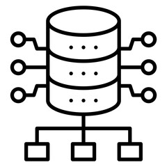 Sticker - Database Network Icon