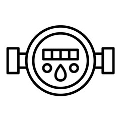 Wall Mural - Water Meter Icon